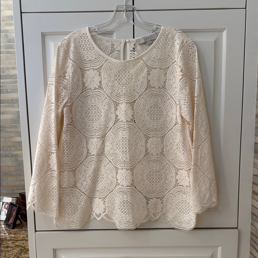 Lace Cream Top